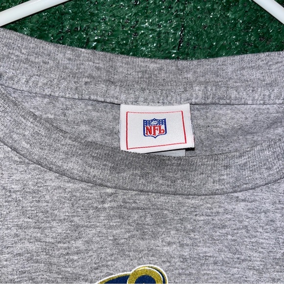 vintage Y2K St Louis Rams Gray Longsleeve Shirt L NFL tag STL LA - Picture 5 of 5